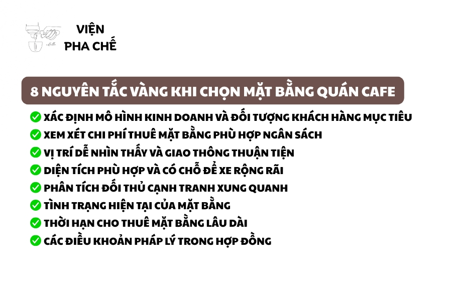8 Nguyên Tắc Vàng Khi Chọn Mặt Bằng Quán Cafe