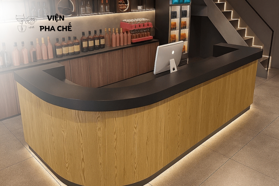 Kích thước mặt trong quầy bar (dành cho nhân viên)