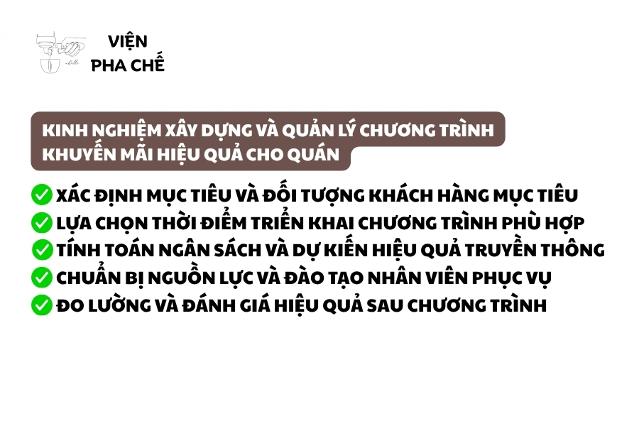 Kinh Nghiệm Xây Dựng Và Quản Lý Chương Trình Khuyến Mãi Hiệu Quả Cho Quán