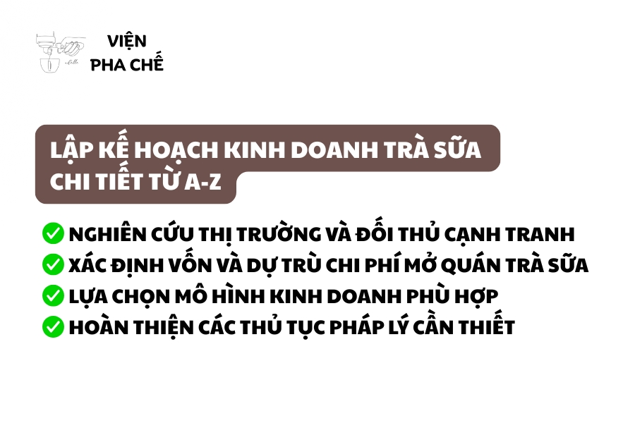 Lập kế hoạch kinh doanh trà sữa chi tiết từ A-Z