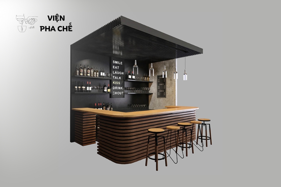 Mẫu thiết kế quầy bar theo hình chữ U