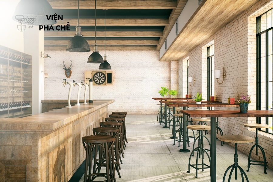 Thiết Kế Không Gian Quán Cafe Thu Hút