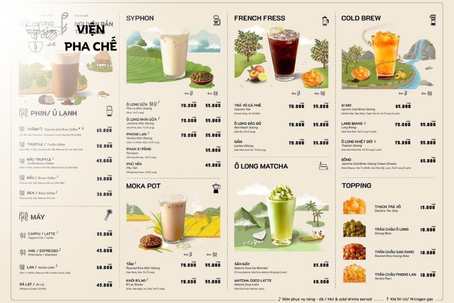 Thiết kế menu thu hút, hấp dẫn